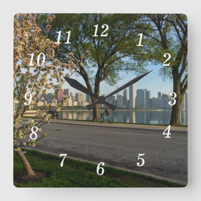 Bike Ride Down Solidarity Wall Clock (Front)