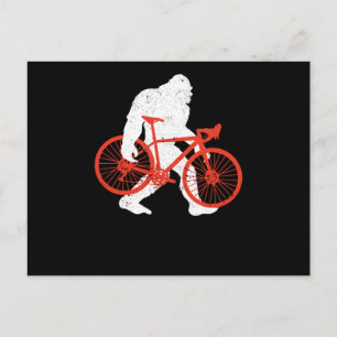 Bike Ride Funny MTB Sasquatch Downhill Biker Postcard