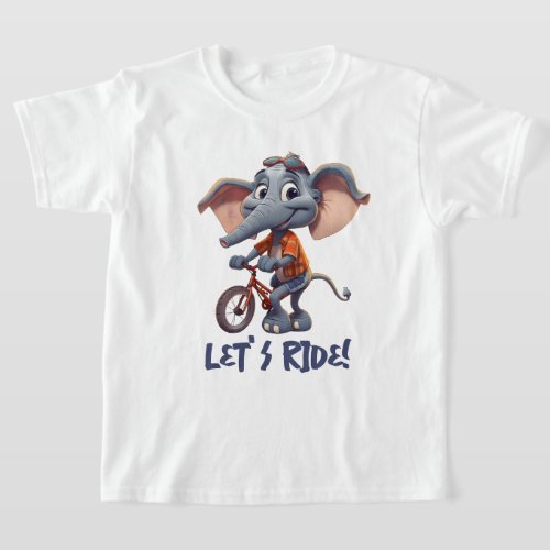 Bike Rider Elephant Personalize T_Shirt