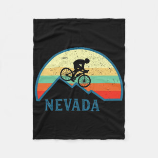 Bike Rider Nevada Mountain Biking Retro Mtb Moutai Fleece Blanket