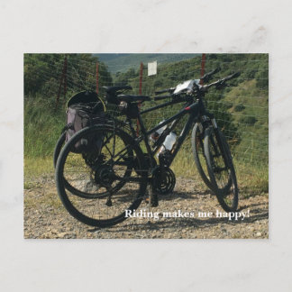 Bike Riding Makes Me Happy Postcard
