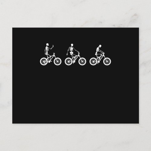 Bike Riding Skeletons Cycling For Bikers Postcard