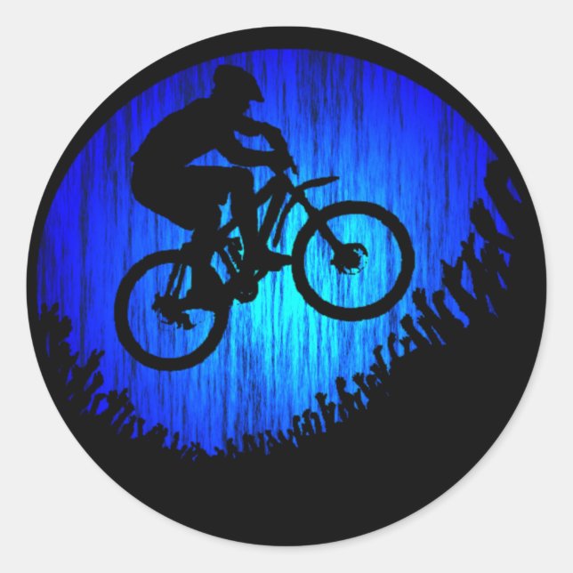 Bike Rock HOP Classic Round Sticker (Front)