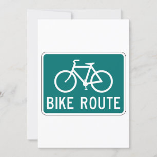 Bike Route Sign Cycling Path Bicycle Trail Invitation