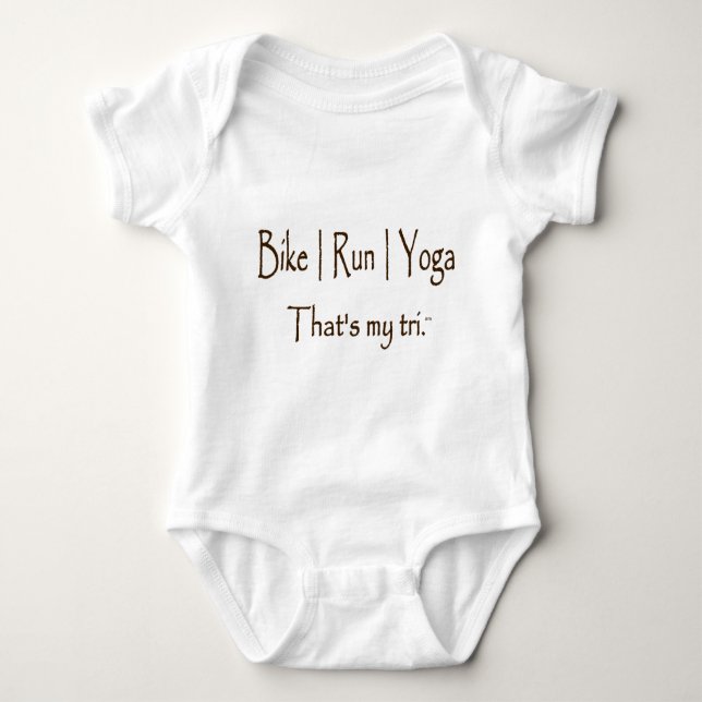 Bike | Run | Yoga Baby Bodysuit (Front)