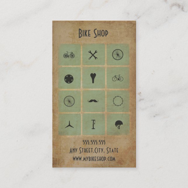 Bike Shop Business Card (Front)