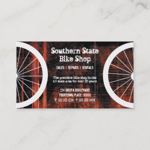 Bike Shop Grunge Business Card