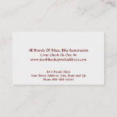 Bike Shop Owner Business Card (Back)