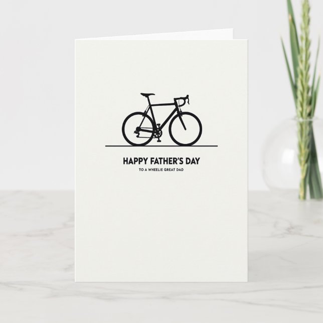 Bike Silhouette Fathers Day Card (Front)