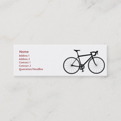 Customizable Bike - Skinny Business Card Templates