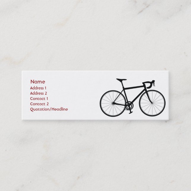 Bike - Skinny Mini Business Card (Front)