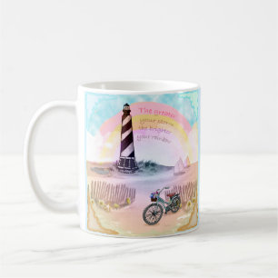 Bike Stormy Lighthouse Coffee Mug