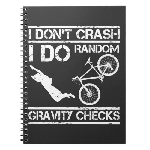 Bike Stuntman Crash Extreme Sport MTB Cyclist Notebook