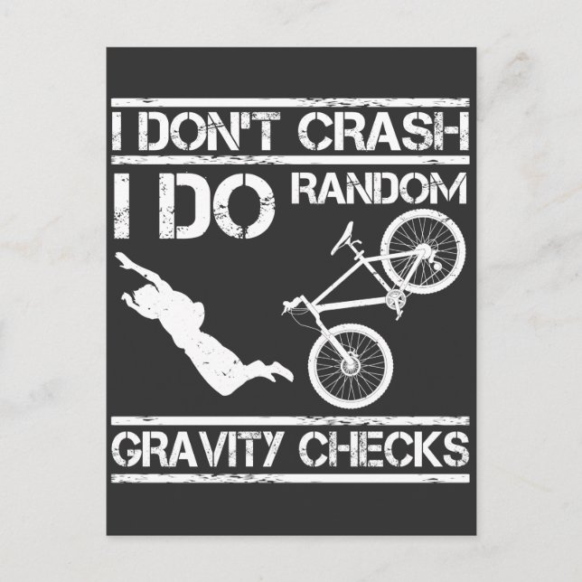 Bike Stuntman Crash Extreme Sport MTB Cyclist Postcard (Front)