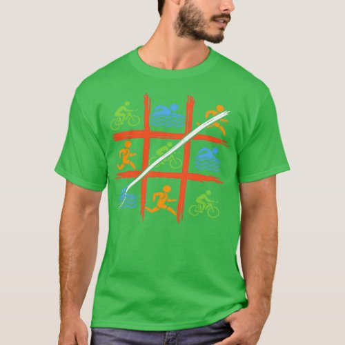 Bike Swim Run Tic Tac Toe 2 T_Shirt