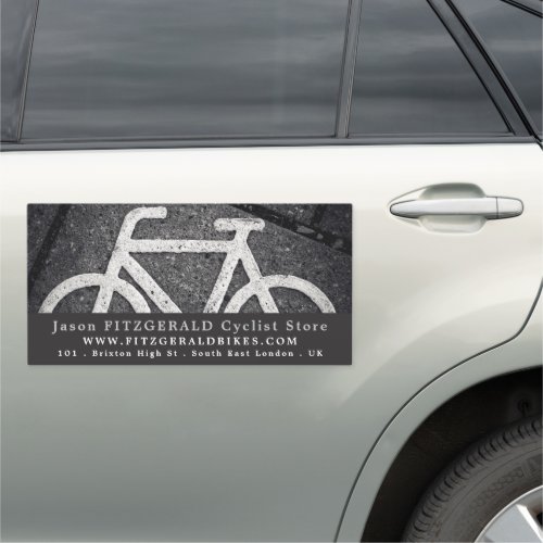 Bike Symbol Cycling Bicyclist Car Magnet
