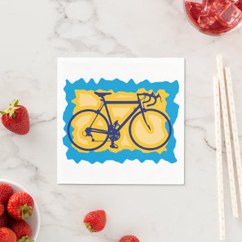 Bike Symbol Paper Napkins by spudcreative at Zazzle