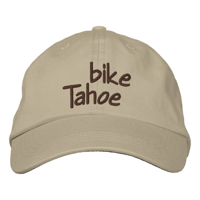 Bike Tahoe Embroidered Baseball Cap (Front)