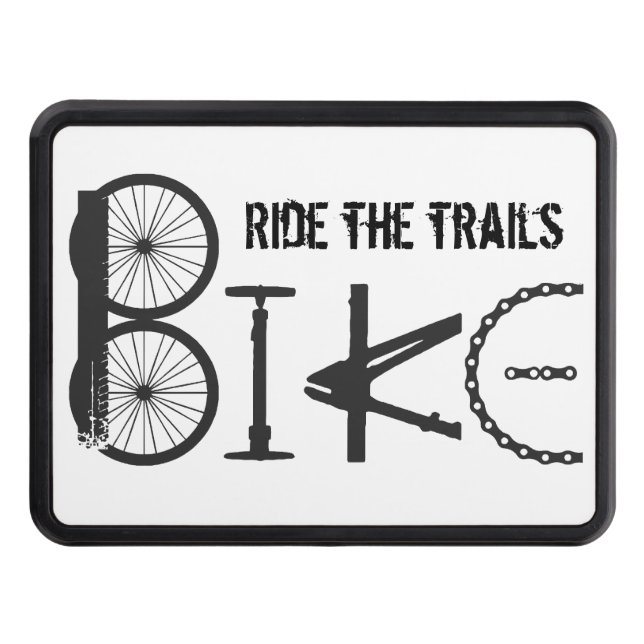 Bike the Trails Biking parts Graffiti art Hitch Cover (Front)