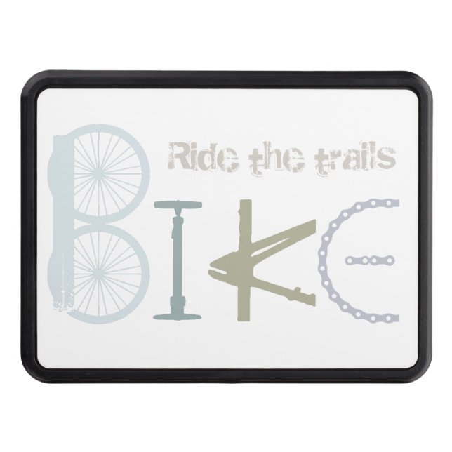 Bike the Trails Biking parts Graffiti art Tow Hitch Cover (Front)