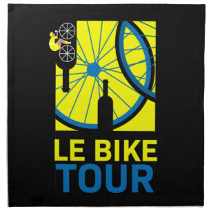 Bike Tour Art Cloth Napkin