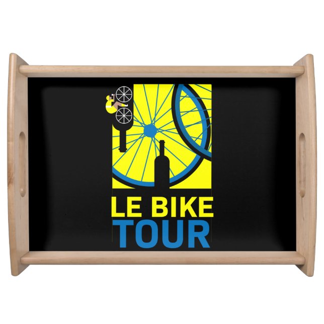 Bike Tour Art Serving Tray (Front)