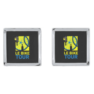Bike Touring Art Cufflinks