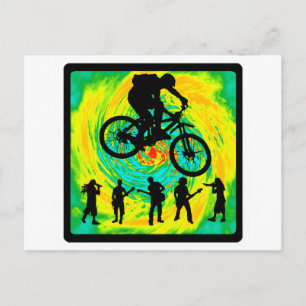 Bike Triple Jump Postcard