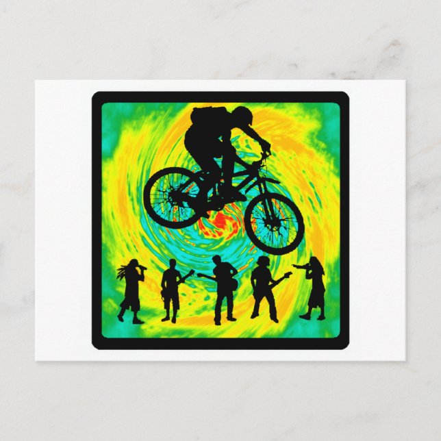 Bike Triple Jump Postcard (Front)