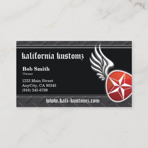 Customizable Bike, Truck or Auto Shop Cards Business Card Templates