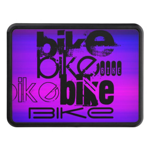 Bike Vibrant Violet Blue and Magenta Tow Hitch Cover