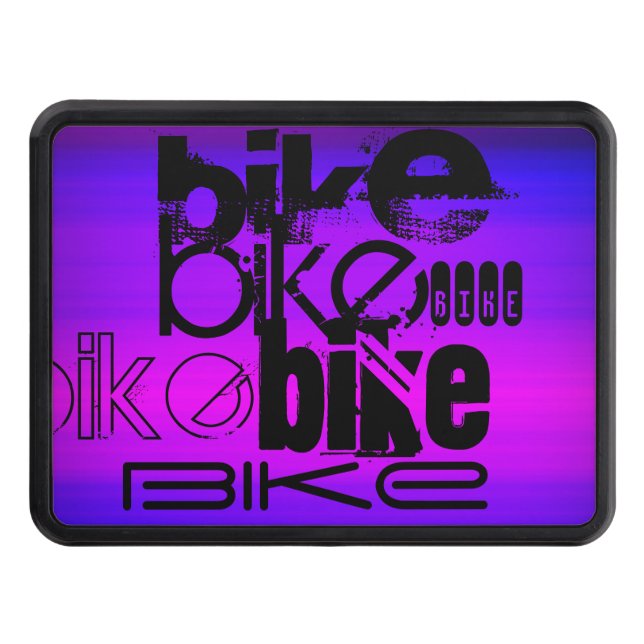 Bike; Vibrant Violet Blue and Magenta Tow Hitch Cover (Front)