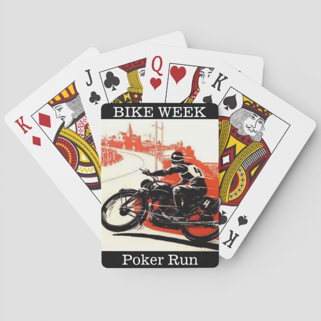 Bike Week Poker Run Customizable Fundraising Cards (Back)