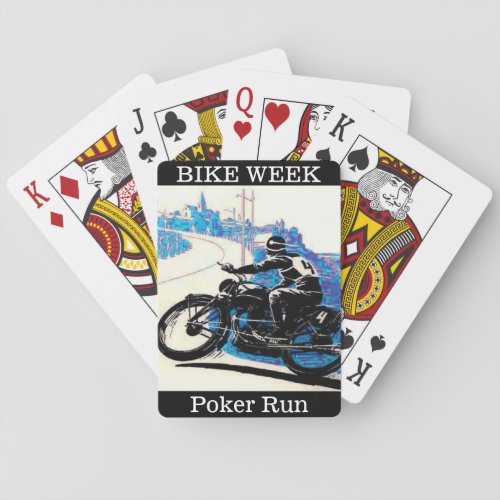 Bike Week Poker Run Customizable Fundraising Poker Cards