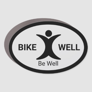 Bike Well Be Well Car Magnet