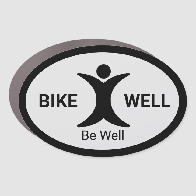 Bike Well Be Well Car Magnet (Front)