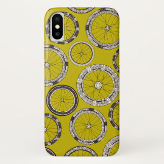 bike wheels chartreuse iPhone x case