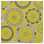 bike wheels chartreuse fabric