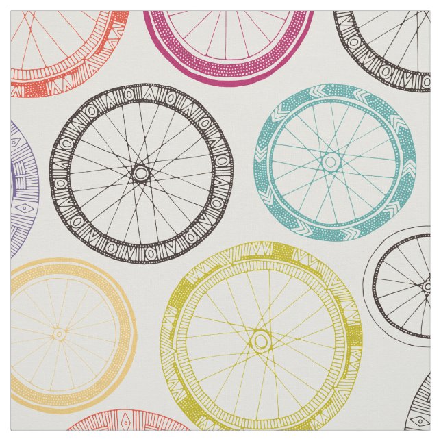 bike wheels fabric (Swatch)