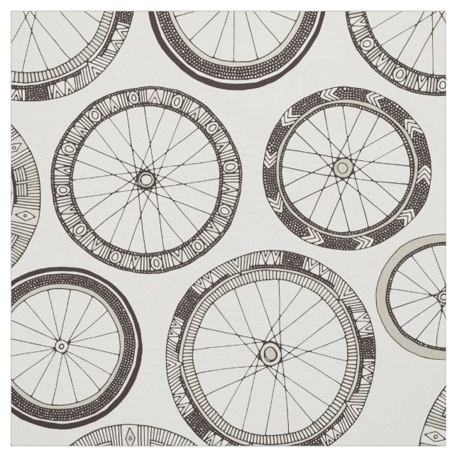 bike wheels pearl fabric (Swatch)