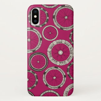 bike wheels pink iPhone x case