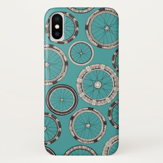 bike wheels turquoise Case-Mate iPhone case (Back)