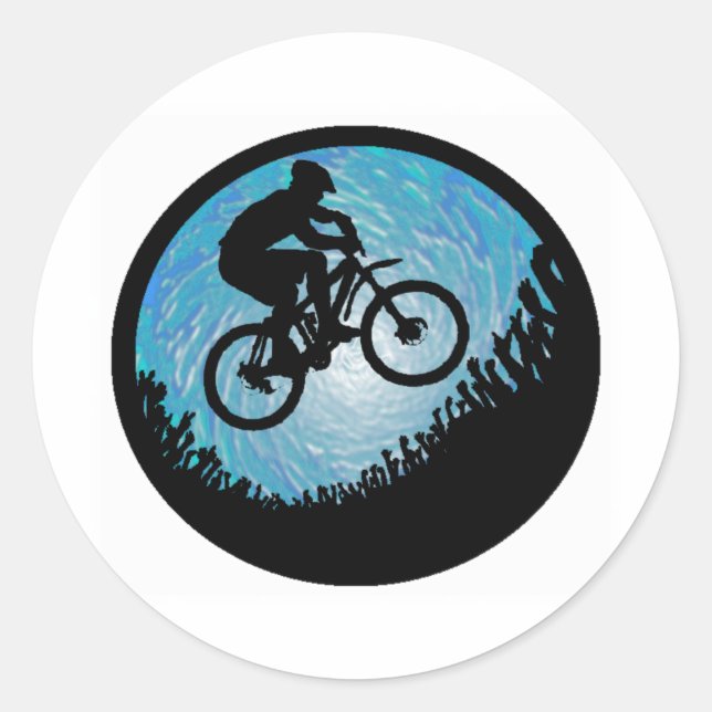 Bike Wide Open Classic Round Sticker (Front)