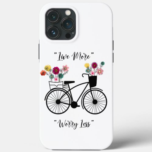 Bike with Flowers Embrace the Beauty of Nature  iPhone 13 Pro Max Case