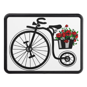 Bike with Flowers Hitch Cover