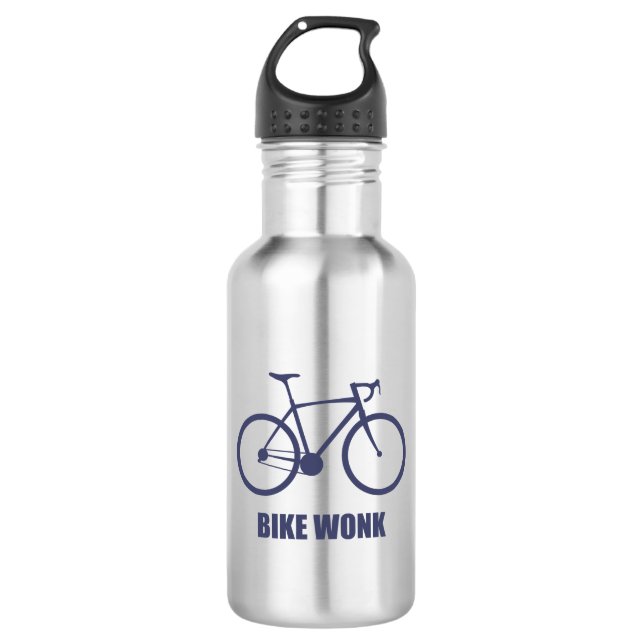 Bike Wonk Stainless Steel Water Bottle (Front)