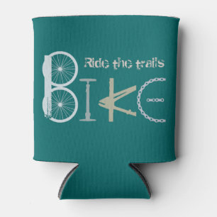 Bike Words Graffiti from Parts Graphic Art Can Cooler