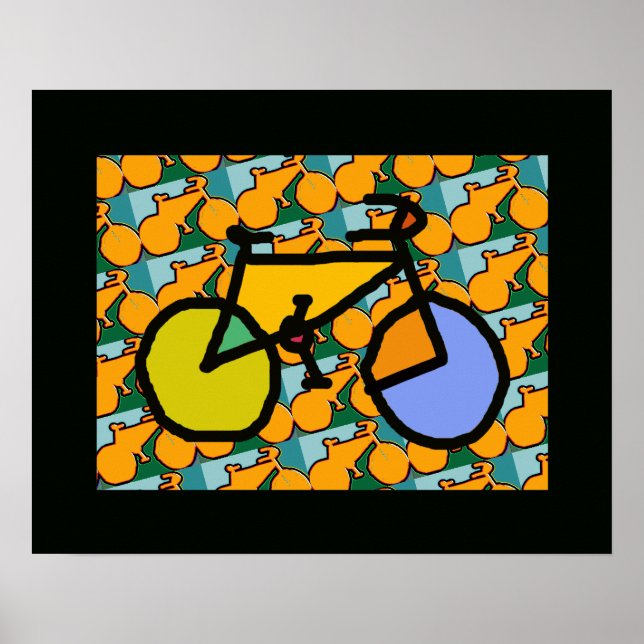 Bike yellow pop art decor (Front)