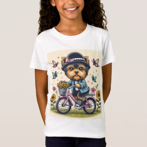 Bike Yorkshire Terrier T_Shirt