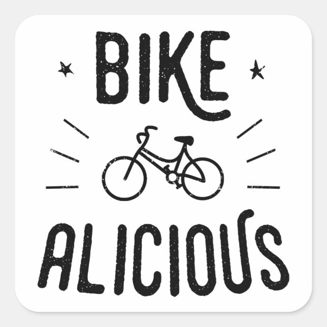 Bikealicious Square Sticker (Front)